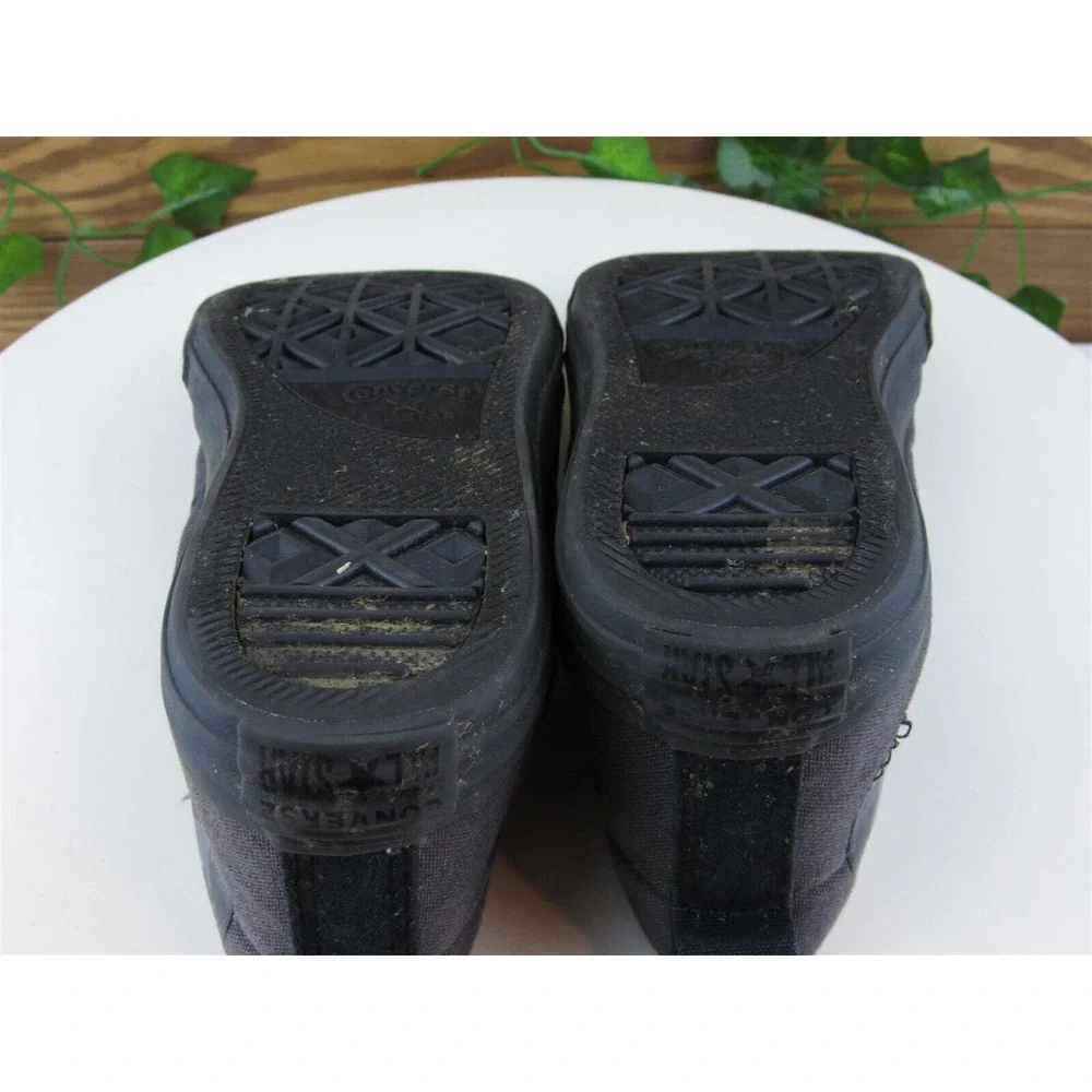 Converse Shoes Sz 3 Sneaker Boys Youth Black Fabric Lace‎ Up Medium